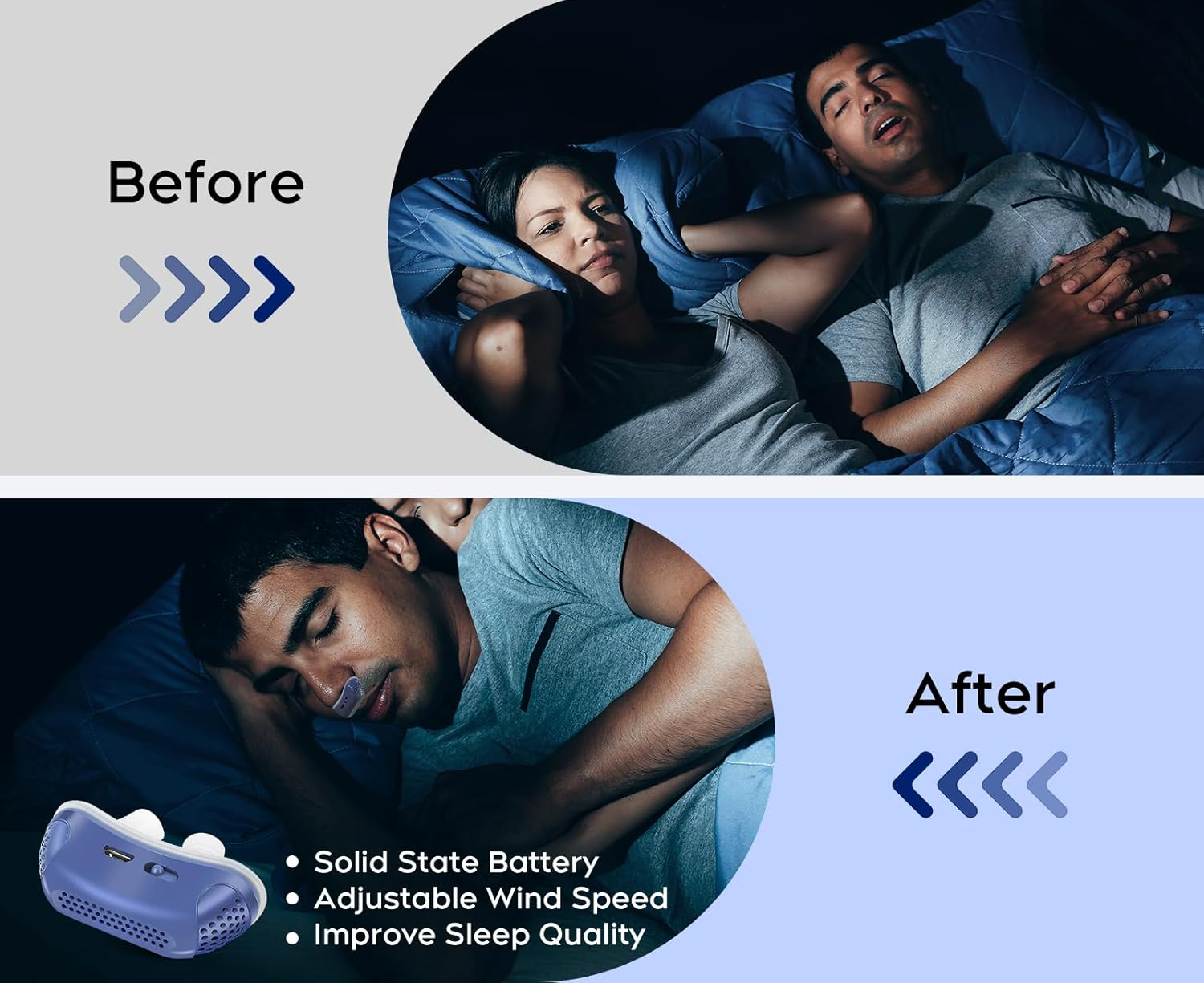Compact Travel CPAP Sleep Apnea Device — Portable Anti-Snoring Solution, CPAP Alternative